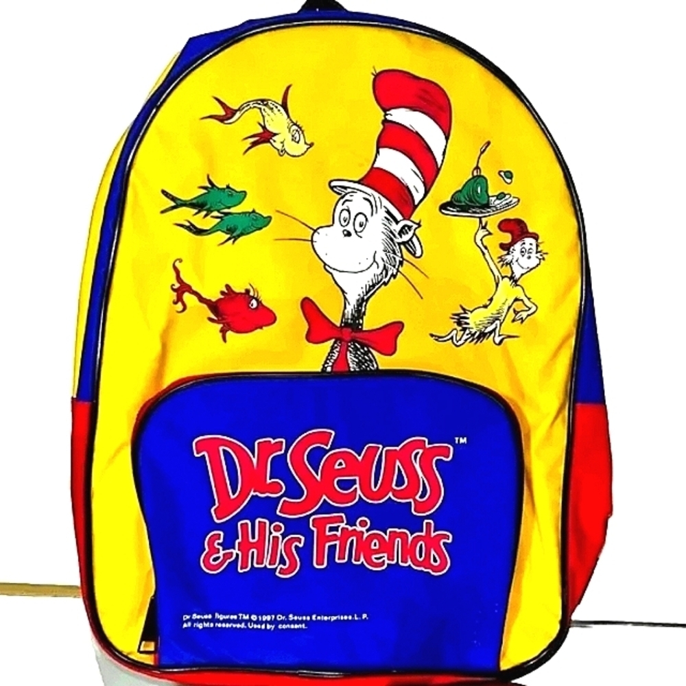 Vintage Dr Seuss Cat In The Hat and Friends Classic Backpack
